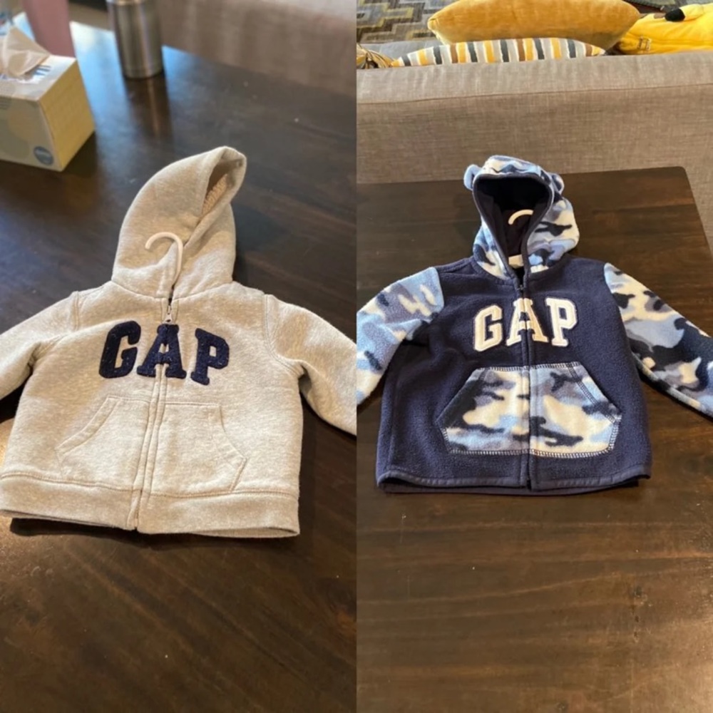 Gap hoodies fleece 12M-18M baby boy